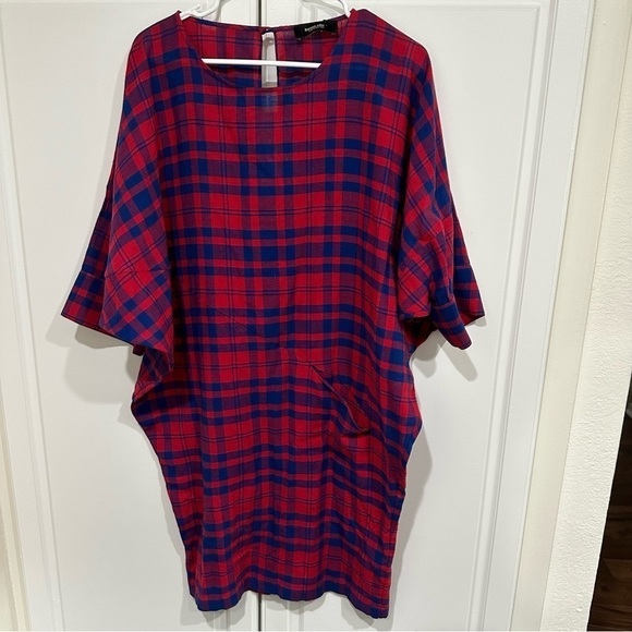 RACHEL COMEY Wades Plaid Mini Dress in ted blue size 2 - Picture 2 of 9